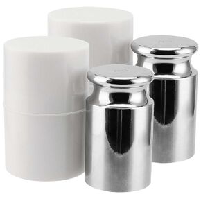 2 Pack Calibration Weights, 2 KG High Precision Grade Scale Calibration Weight for Digital Scale, M1 Calibration Weights with Chrome Finish, Precision Steel, Silver