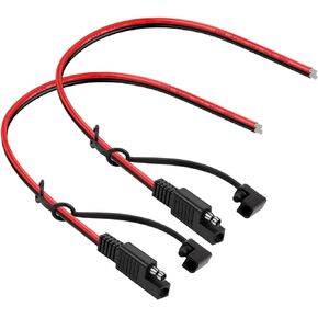 iGreely 2Pack SAE Extension Cable SAE Quick Connector Disconnect Plug for RV Trolling Motor Solar Panel (14AWG)