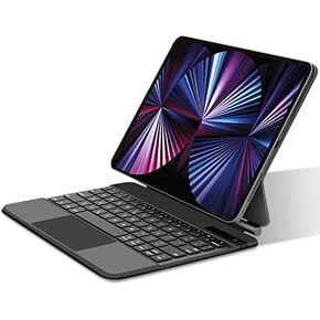 Stylish Magic Keyboard Case for iPad Mini 6th Generation with Floating Magnetic Stand for iPad Mini 6 8.3-inch Keyboard Magic Case, Smart Trackpad & Keyboard Film, White