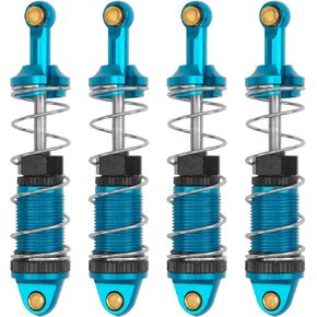 4Pack ShareGoo RC Car Shock Absorbers Metal Shocks Damper Compatible with MJX Hyper Go 16207 16208 16209 16210 H16BM H16GT H16DR 1/16 RC Car Upgrades Part (Red)
