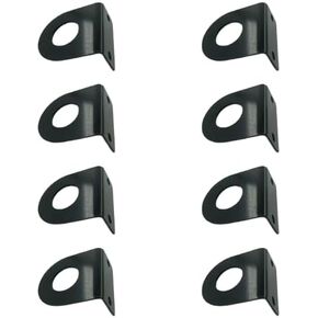Replacement Round Marker Light L Mounting Bracket , for 3/4" Round Light Powder Coated Trailer RV (8pack）