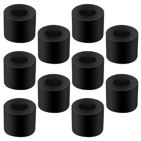 10 Pack Round Rubber Spacers 1" OD x 3/8" ID x 1" Inch Thickness Black Thick Rubber Washers 1 Inch Round Rubber Spacer Rubber Bushings Flat Washers