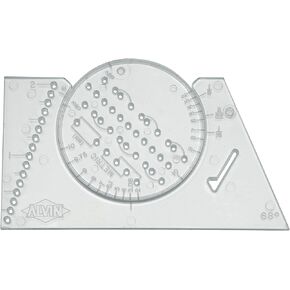 ALVIN AL666 Lettering Guide And Rule Template, Multipurpose Tool For Drafting, Design, And Architecture, Great For Students And Professionals - 3.88 L X 2.38 H