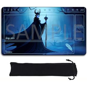 Lorcana Playmats Compatible TCG 24x14 Inches Gaming Mat, Non-Slip Rubber with Zones Play Mat and Free Storage Bag（DIS12）