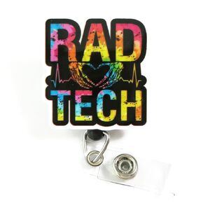 Rad Tech Badge Reel, Xray Badge Reel, Radiology Badge Clip, Badge Holder for X-ray Radiology Tech, Badge Reel for Rad Tech, NRTW Gifts
