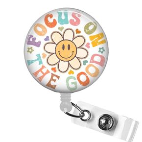 Focus on The Good Badge Reel, Mental Health Badge ID Holder, Behavioral Health Clinician Badge Reel, Therapist Badge Reel, CNS Week Gifts, Counseling Gifts, Gift for LPC
