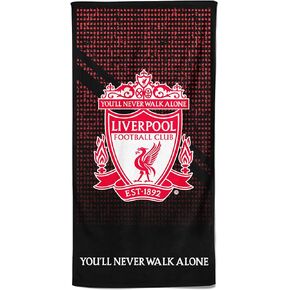 منشفة شاطئ ليفربول لكرة القدم كريست 100% قطن LFC شبكة حمام سباحة منشفة ليفربول هدية للمراهقين والرجال والأطفال 70 × 140 سم