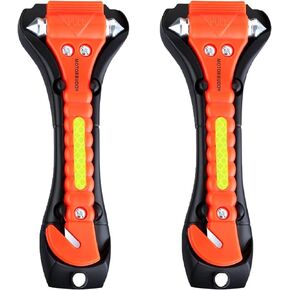 2-Pack Car Safety Hammer Seatbelt Cutter, Auto Emergency Escape Hammer with Window Glass Breaker and Seat Belt Cutter, Escape Tool for Car Accidents