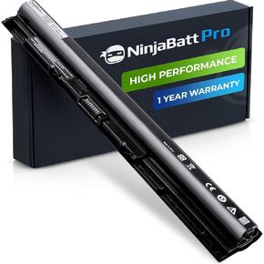 NinjaBatt Pro Battery M5Y1K for Dell Inspiron 14 15 17 5000 3000 Series 5558 5555 5755 5559 3558 3451 3551 5758 5758 5551 5755 5458 WKRJ2 HD4J0 GXVJ3 07G07 6YFVW K185W - Premium Cells [2600mAh/38Wh]