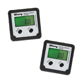 Wixey Digital Angle Gauge Type 2 with Magnetic Base and Backlight - 2 Pack