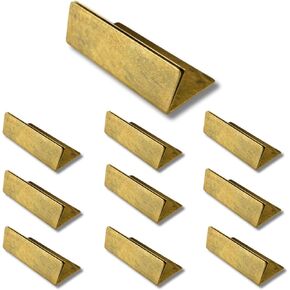 Place Card Holders Gold Brass 20Pcs Wide Size Vintage Finish Table Card Holder Antique Small Table Card Stands Memo Price Tags Reception Party Photo