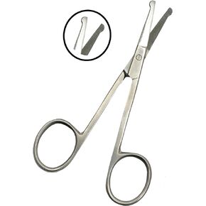 Baby Nail Scissors Round Probe Small Hair Scissors, Child Care Safety Blunt Stainless-Steel Beauty Facial Hair & Eyelashes Eyebrow trimming Scissors