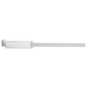 Veri-Color 140-10-PDM Vinyl Adult Insert Wristband, Permanent Snap Closure, Clear (Box of 500)