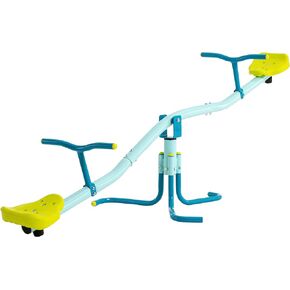 Spiro Seesaw Sit and Spin Teeter Totter with 360 Spin Kids Outdoor Play Equipment for Backyard, Playground, or Indoor Fun Boys and Girls Ages 3-10