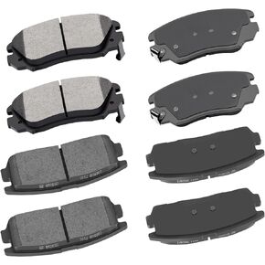 Front Rear Ceramic Brake Pads Kits 8pcs fit for 2010-2017 for Chevrolet Equinox,2010-2017 for GMC Terrain