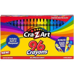 Cra-Z-Art 96ct Crayons in Flip-Top Box with Sharpener