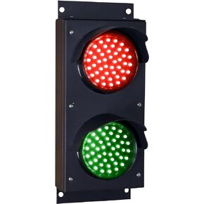 Signaworks LED 2 Light Red/Green LED Loading Dock Bay Traffic Light 4 inch Diameter Lens, 110/220 VAC, Mounting Brackets, Industrial Stop Go Light, Ready to Wire (Power Cord and Controls NOT Included)
