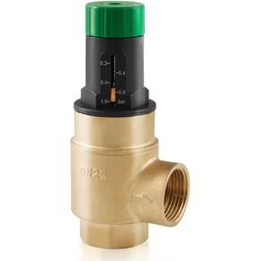 Pressure Relief Valve, 0.2-1.0 bar Visually Adjustable Differential Pressure baypass Valve, Quality Brass Adjustable Pressure Reducer for Closed Water Circulation Systems (DN20)