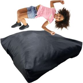 FoamTouch Black Crash Pad with Foam Blocks for Kids and Adults - Therapeutic Sensory Pad with Water Resistance Cover