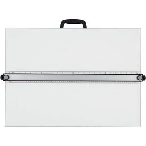 Acurit PXB 24" x 36" Drawing Board for Artists and Designers - Portable Workspace for Drawing, Sketching, Drafting, Painting - Fixed Angled Laminated Surface with Ruler and Parallel Motion Bar