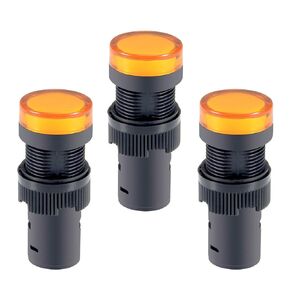 uxcell Indicator Lights AC/DC 24V Pilot Light Green LED, Flush Panel Mount 5/8" 16mm 3Pcs