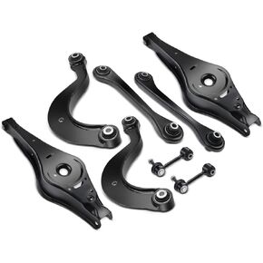A-Premium Set of 8, Rear Upper Control Arm, Lower Control Arm, Sway Bar Link, Compatible with 2006-2012 - Audi A3 (Quattro), TT (Quattro), Volkswagen Jetta, Passat, Tiguan, CC, Eos, GTI, Rabbit, R32