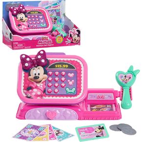 Disney Junior Minnie Mouse Bowtique Cash Register with Sounds, Dress Up and Pretend Play, Kids Toys for Ages 3 Up by Just Play