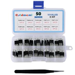 10 قيم 50 قطعة من ترانزستور الطاقة الفوقي السيليكون TIP31C TIP32C TIP41C TIP42C TIP120 TIP121 TIP122 TIP125 TIP126 TIP127 مجموعة متنوعة من ترانزستورات دارلينجتون TIP in Kuwait