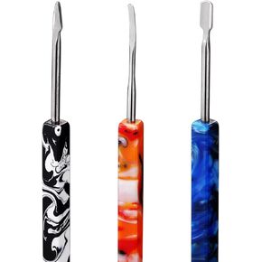Spacenight Wax Carving Tool Epoxy Resin Grip, Artistic Pattern, Stainless Steel Tip Allows for Precise Pickup and Placement. 3pcs