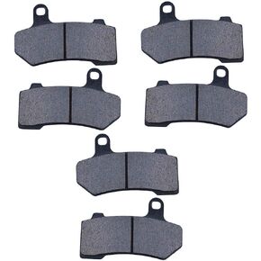 AHL Semi-metallic Front & Rear Brake Pads Set for Harley Touring FLHX Street Glide 2008-2015 Touring FLHTCU Ultra Classic Electra Glide 2008-2015