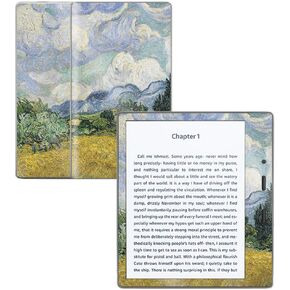 MightySkins Glossy Glitter Skin for Amazon Kindle Oasis 7" (9th Gen) - Wheatfield with Cypresses | Protective, Durable High-Gloss Glitter Finish | Easy to Apply, Remove | Made in The USA
