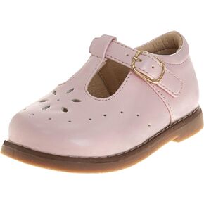 Josmo Baby Girls Maryjane Flats Slipon - Newborn Infant Formal Dress Shoes School Mary Janes (Size 3-8 Infant-Toddlers)