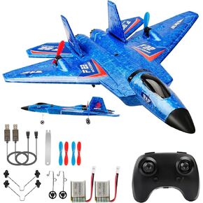 طائرة RC، F22 RC طائرة مقاتلة جاهزة للطيران، 2.4 جيجا هرتز 2 قناة للتحكم عن بعد، لعبة طائرات RC للأولاد والبنات والأطفال المبتدئين