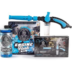 Salty Captain Marine Engine Flush Kit - Clean, Optimize & Protect Jet Ski Engine Cooling System & Exhausts, Universal Motor Flush Adapter & Outboard Boat Performance Maintenance Solution