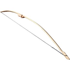 71" Competition or Hunting Bow - Hickory Longbow - Custom Wood Archery (35-40lb Draw Weight, Left-Handed Shooter, Without Pistol Grip & Tip Overlays)