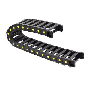 Plastic Drag Chain Cable Carrier Open Type with End Connectors R150 30 x 103mm L1000mm for Electrical CNC Router Machines