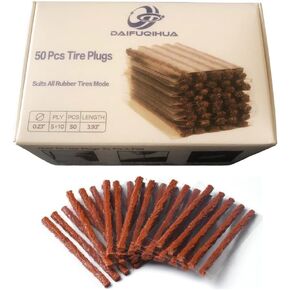 100 Pcs Tire Plugs, The Strings of Tire Repair Kit, Tire Patch Plugs, Plugs to Fix A Flat, Suits Car, ATV, UTV, Motorcycle, Wheelbarrow