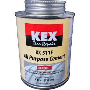 Cold Vulcanizing Rubber Tire and Tube Patch Plug Repair Cement Glue 8oz can