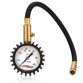 Accu-Gage H100X Professional Tire Pressure Gauge with Protective Rubber Guard (100 PSI)