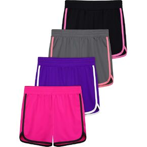 ريسينتا 4 قطع من السراويل القصيرة الرياضية للفتيات الشباب سريعة الجفاف، شورت رياضي صيفي للفتيات الكبيرات للجري والرقص واليوجا in Kuwait