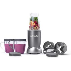 NutriBullet NBR-1201 نظام خلاط/خلاط عالي السرعة مكون من 12 قطعة، رمادي (600 واط)
