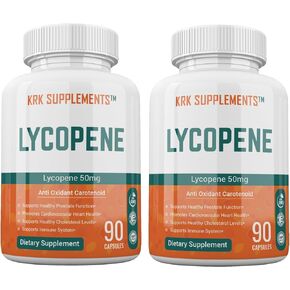 2 Bottles Lycopene 50mg 180 Total Capsules