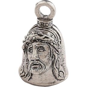 Guardian Bell Religious Good Luck Bell w/Keyring & Black Velvet Gift Bag | Motorcycle Bell | Lead-Free Pewter | Made in USA