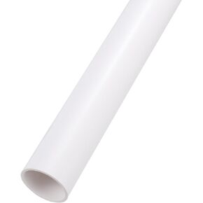 1.8" x 2" PVC Pipe 14" Plastic Rigid Tubing Round High Impact Drain Pipe, [for Greenhouse Garden Home HVAC Plumbing] - 45.2x50mm / White