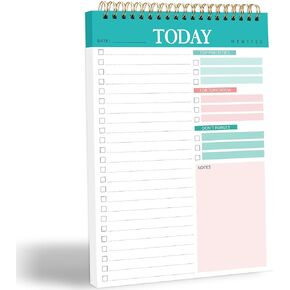 مفكرة قائمة المهام - قائمة المهام للعمل مع 52 ورقة، 6.9 بوصة × 9.9 بوصة، دفتر قائمة المهام، لوحة ملاحظات يومية غير مؤرخة، مخطط قائمة المهام، منظم دفتر الملاحظات المرجعي in Kuwait