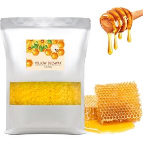 Beeswax Pellets 2LB, Yellow Beeswax, 100% Organic Beeswax for Candle Making, Body, Skin Care DIY, Lip Balm and Soap Making Supplies