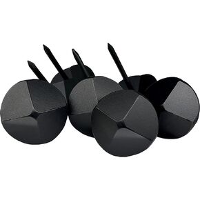 50 Pack - 1.20 Inch Iron Clavos - Decorative Nails - Black - Upholstery Tacks - Clavos - Pyramid - Antique Rustic Accent for Wood, Decorative Door Studs, Farm Barn Door, Furniture Nails
