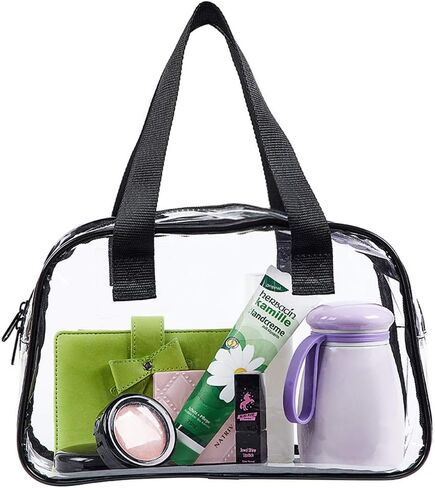 حقيبة Eland Clear Tote Bag معتمدة من الاستاد، محفظة صغيرة شفافة لصالة الألعاب الرياضية أو العمل أو السفر أو الحفلات الموسيقية in Kuwait
