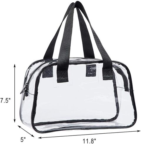 حقيبة Eland Clear Tote Bag معتمدة من الاستاد، محفظة صغيرة شفافة لصالة الألعاب الرياضية أو العمل أو السفر أو الحفلات الموسيقية in Kuwait