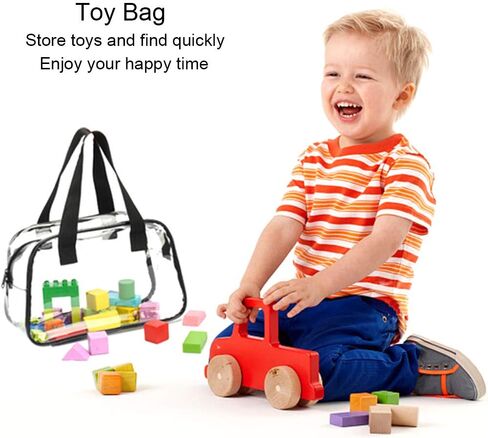 حقيبة Eland Clear Tote Bag معتمدة من الاستاد، محفظة صغيرة شفافة لصالة الألعاب الرياضية أو العمل أو السفر أو الحفلات الموسيقية in Kuwait